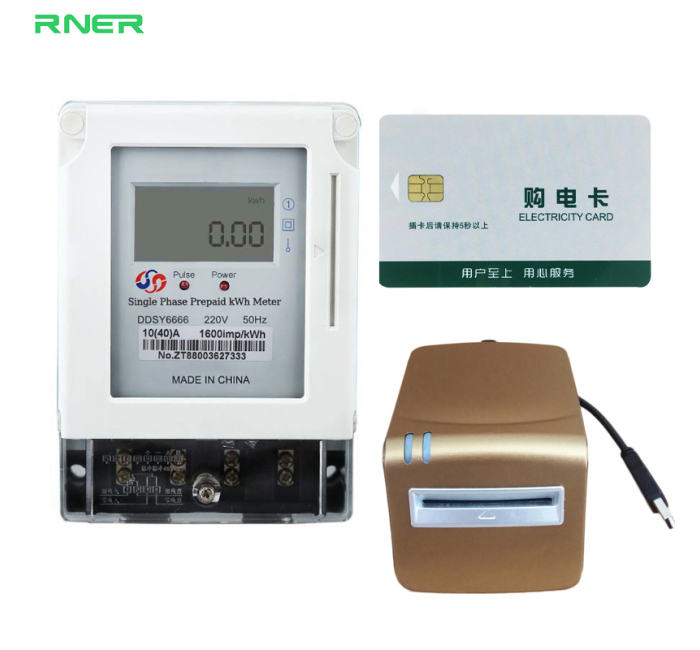 40A 220V 50Hz customized single phase smart digital Prepaid meter electricity IC card prepaid kwh meter